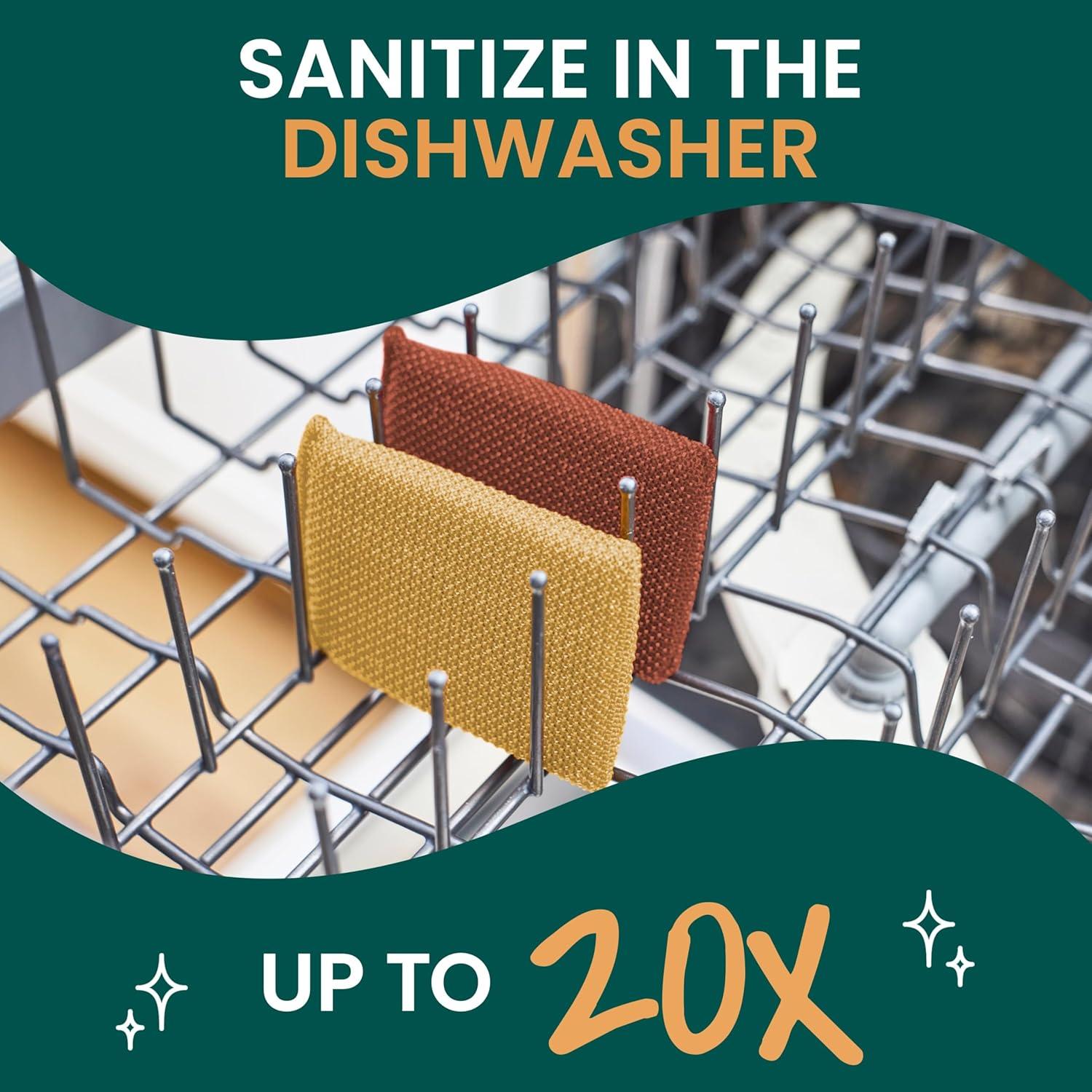 image:imageScotchBrite Harvest Dobie Scrubbing Pads NonScratch Kitchen Sponge for Cleaning Dishes Appliances and Bathrooms Copper Acorn Dish Sponge That Dries Fast 2Pack