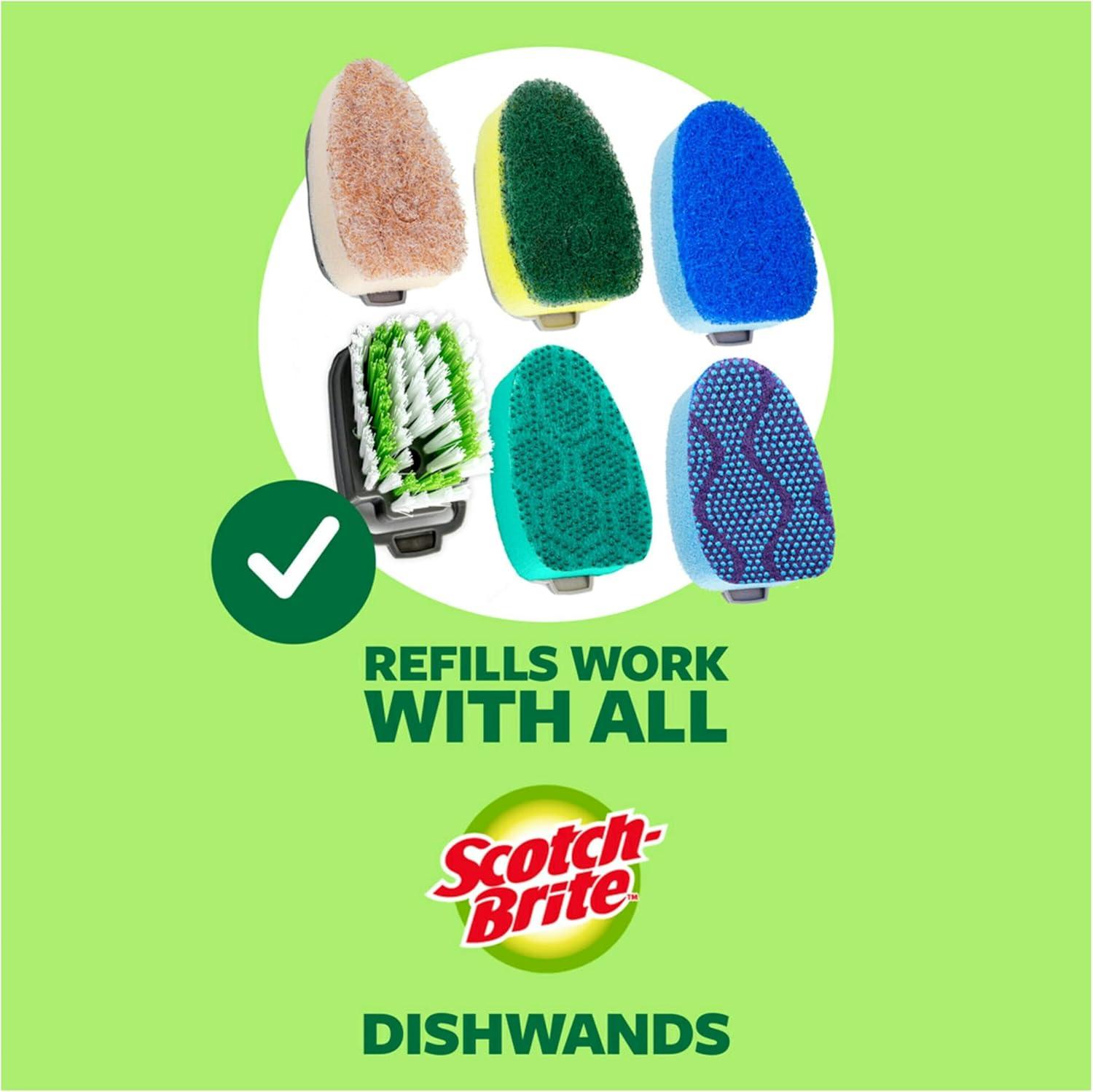image:imageScotchBrite Heavy Duty Dishwand Kit Includes 1 Wand amp 8 Refill Pads Keep Hands Out of the MessDishwand 8 Refills