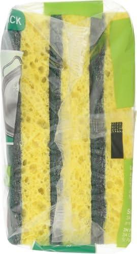 image:imageScotchBrite Heavy Duty Scrub Sponge 12 Kitchen Sponges Designed for Tough Messes in the Kitchen Lasts 3X Longer Best for Cast Iron Skillets Outdoor Grills Flexible Durable amp Strong6 Scrub Sponges Pack of 6