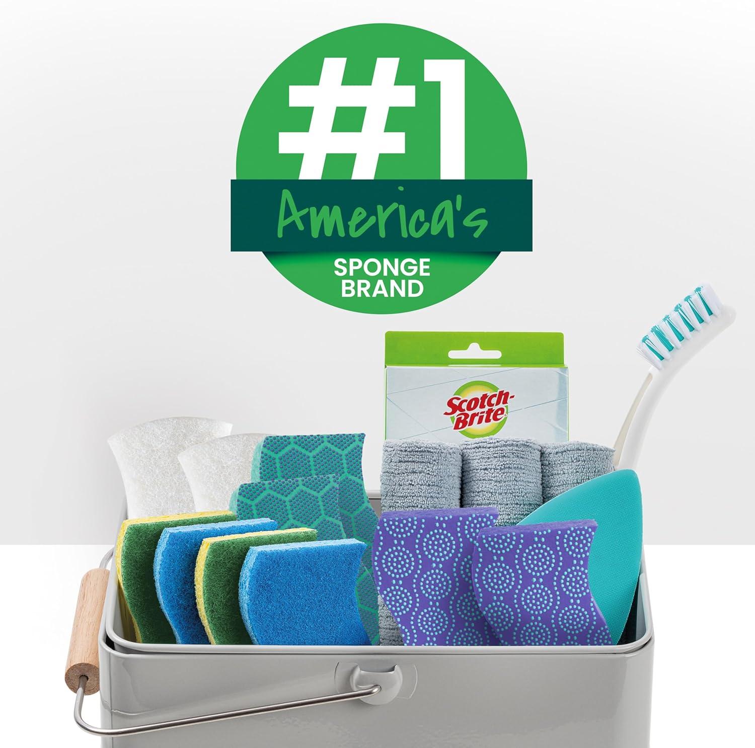 image:imageScotchBrite Heavy Duty Scrub Sponge 9 Kitchen Sponges Designed for Tough Messes in the Kitchen that Last 3X Longer Best for Cast Iron Skillets and Outdoor Grills Flexible Durable and Strong24 Scrub Sponges