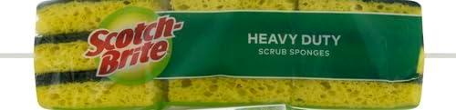 image:imageScotchBrite Heavy Duty Scrub Sponge 9 Kitchen Sponges Designed for Tough Messes in the Kitchen that Last 3X Longer Best for Cast Iron Skillets and Outdoor Grills Flexible Durable and Strong9 Scrub Sponges Pack of 5