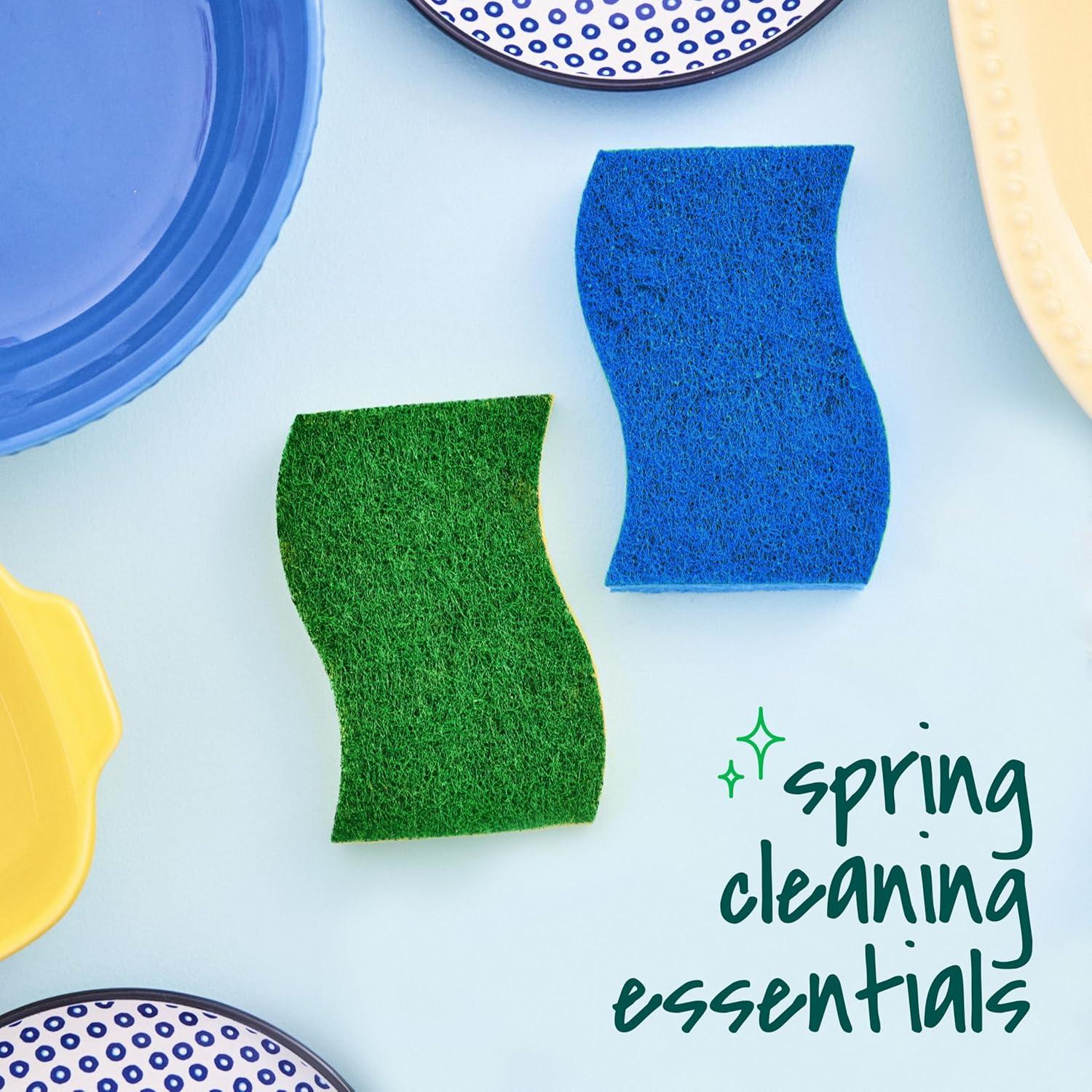image:imageScotchBrite Heavy Duty Scrub Sponge 9 Kitchen Sponges Designed for Tough Messes in the Kitchen that Last 3X Longer Best for Cast Iron Skillets and Outdoor Grills Flexible Durable and Strong45 Scrub Sponges