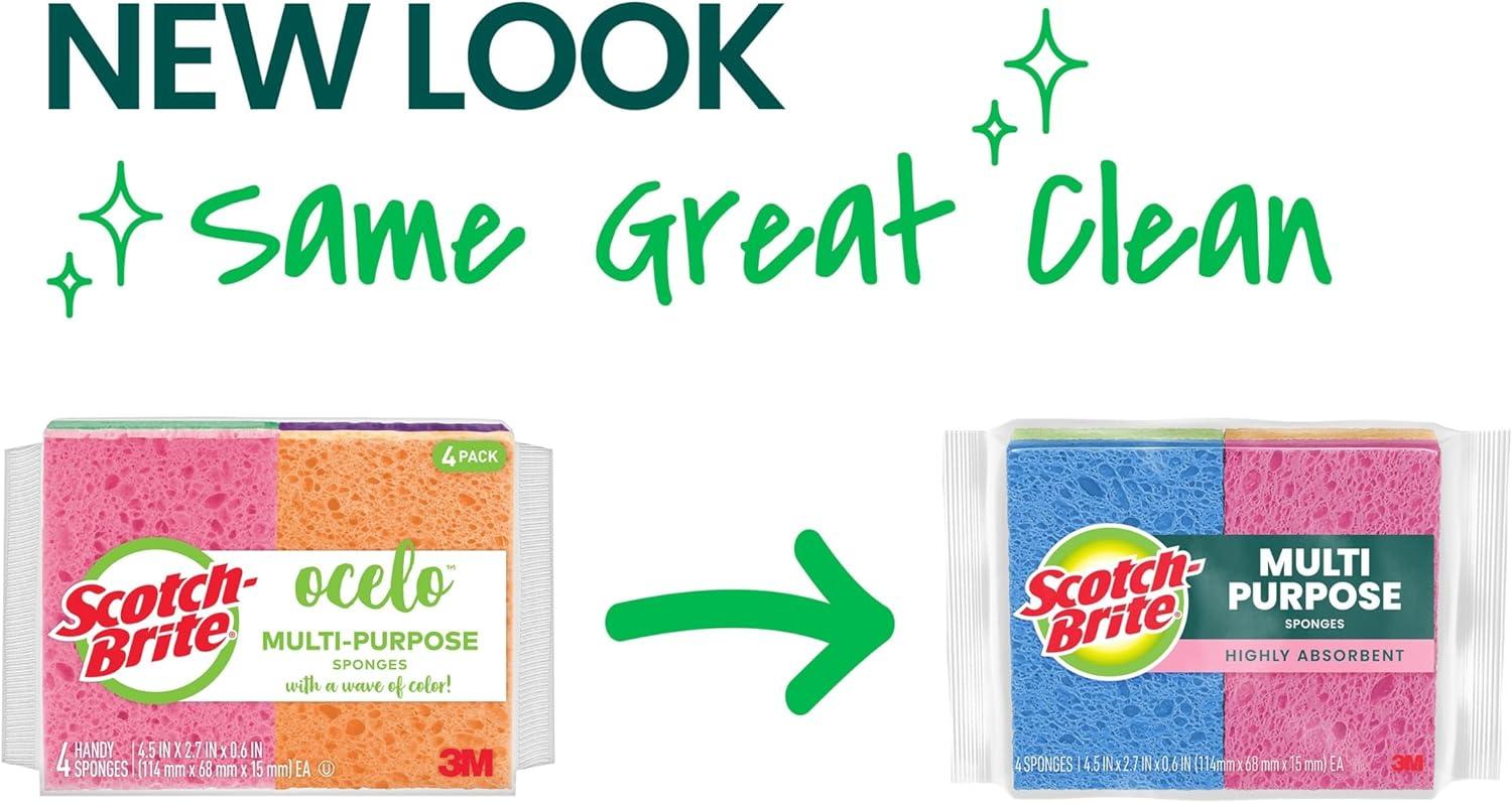 image:imageScotchBrite MultiPurpose Sponges Highly Absorbent Dish Sponge for Cleaning of NonStick Cookware Showers and Coolers 40 Kitchen Sponges40 Sponges