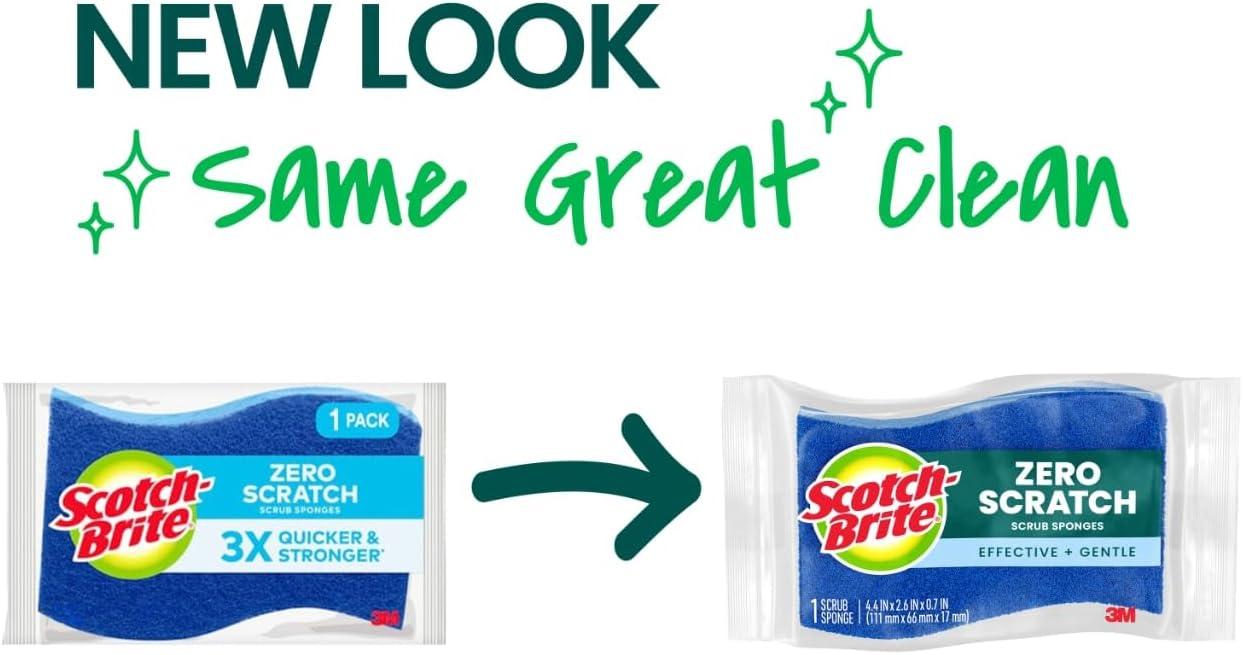 image:imageScotchBrite NonScratch Scrub Sponges For Washing Dishes and Cleaning Kitchen 9 Scrub Sponges9 Scrub Sponges