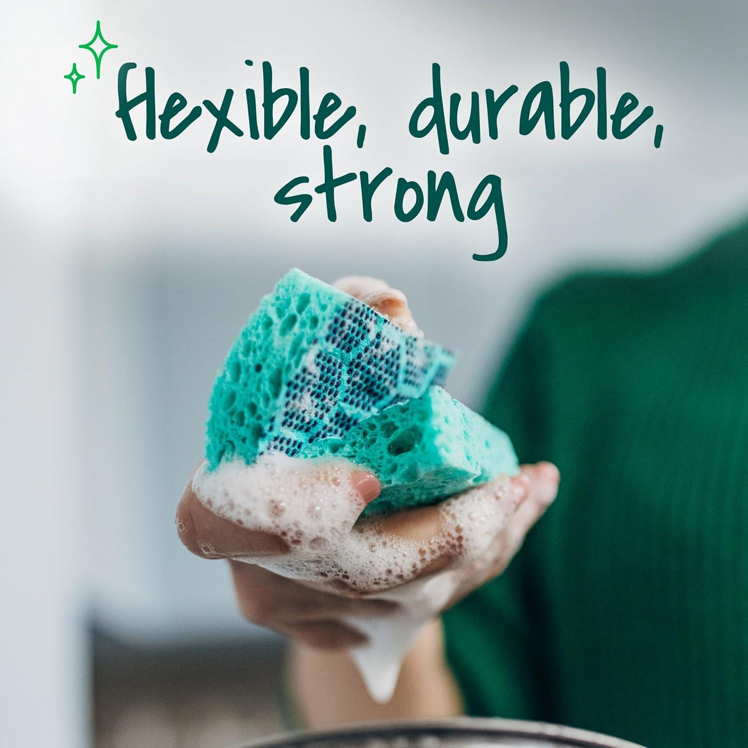 image:imageScotchBrite Odor Resist Heavy Duty Scrub Sponge DishwasherSafe Kitchen sponges for Serious Scrubbing Multipurpose Dish Sponge for StuckOn Messes 6 Scrubbing Sponges6 Scrub Sponges