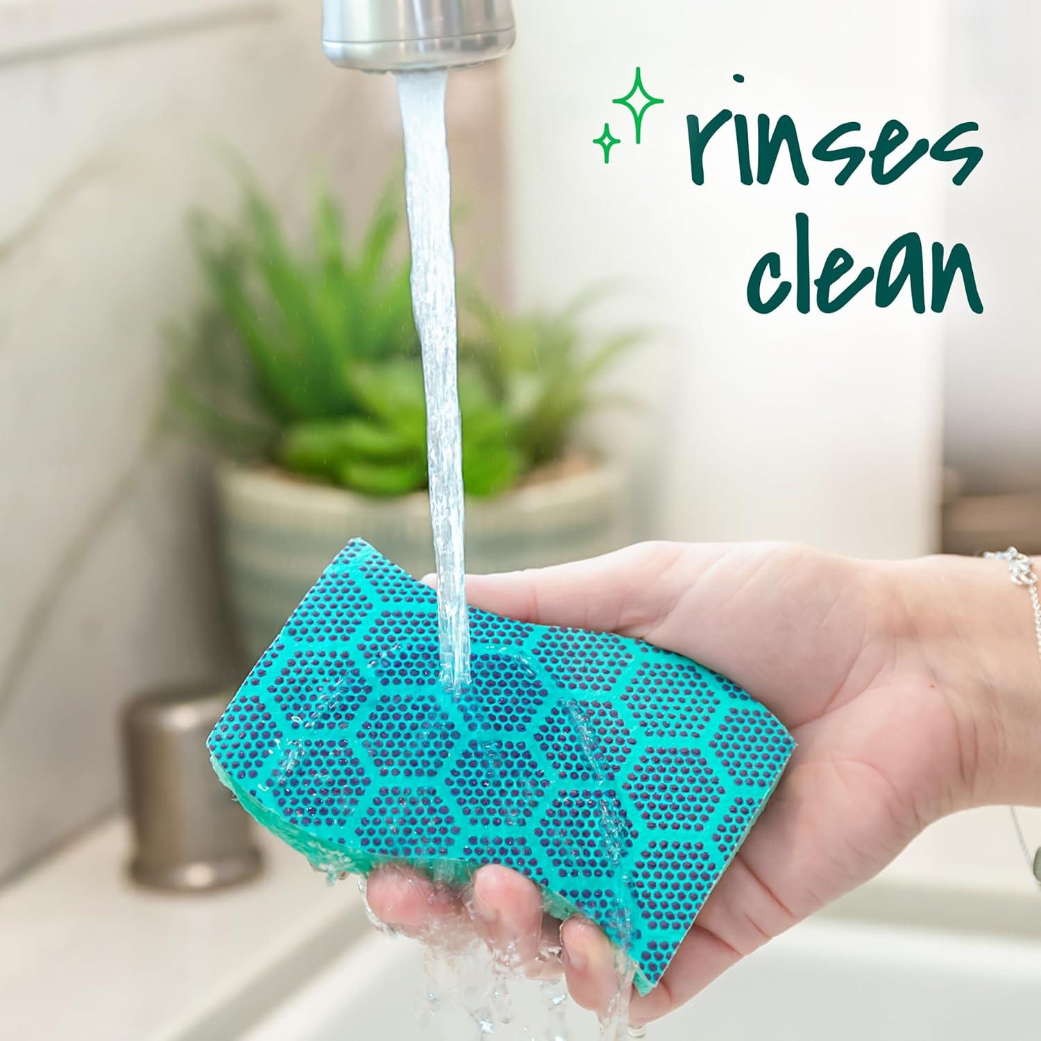 image:imageScotchBrite Odor Resist Heavy Duty Scrub Sponge DishwasherSafe Kitchen sponges for Serious Scrubbing Multipurpose Dish Sponge for StuckOn Messes 6 Scrubbing Sponges6 Scrub Sponges Pack of 4