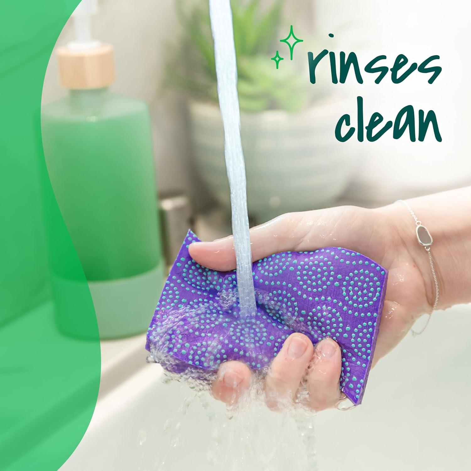 image:imageScotchBrite Scrub Dots NonScratch Scrub Sponge Rinses Clean For Washing Dishes and Cleaning Kitchen 9 Packs of 4 Sponges 36 Total36 Scrub Sponges