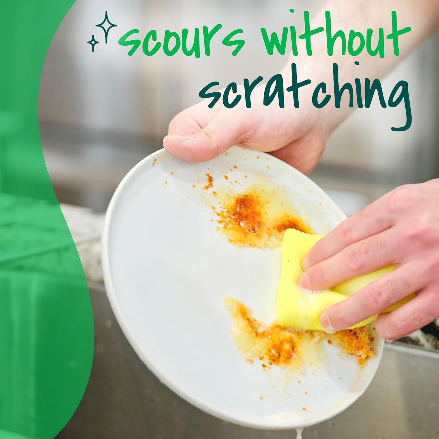 image:imageScotchBrite Small Utility Brush Long Lasting Dish Brush with Handle for Scrubbing Cookware Hands Tile Grout Cutting Boards and Utensils without Scratching Antimicrobial and Rinses CleanHand Nail Brush