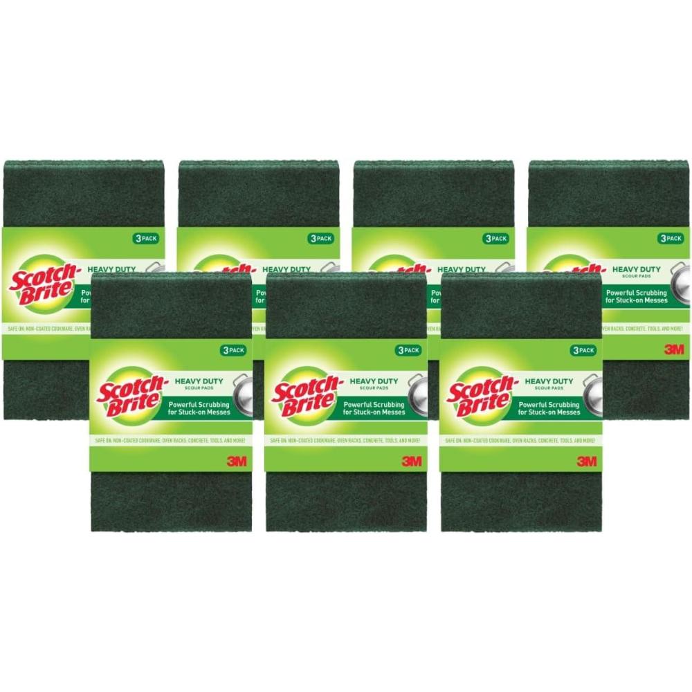 image:imageScotchBrite Heavy Duty Scour Pads Scouring Pads for Kitchen and Dish Cleaning 21 Pads21 Pads