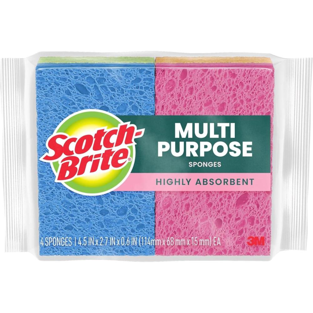 image:imageScotchBrite MultiPurpose Sponges Highly Absorbent Dish Sponge for Cleaning of NonStick Cookware Showers and Coolers 40 Kitchen Sponges40 Sponges
