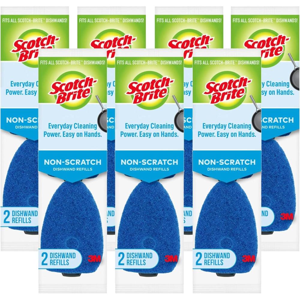 image:imageScotchBrite NonScratch Dishwand Refills Fits All ScotchBrite Dishwands 10 Refills14 Refill Pads