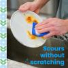Scotch-Brite Blooms Dobie Scrubbing Pad, Non-Scratch Kitchen Sponge for Cleaning Dishes, Appliances, and Bathrooms, Leaf Green Dish Sponge that Dries Fast, 2 Pack