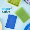 Scotch-Brite Blooms Dobie Scrubbing Pad, Non-Scratch Kitchen Sponge for Cleaning Dishes, Appliances, and Bathrooms, Raindrop Blue Dish Sponge that Dries Fast, 2 Pack