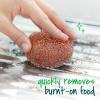 Scotch-Brite Copper Coated Scrubbers, Scouring Pads for Cleaning Tough Baked-On Messes, Metal Scrubbers for Cleaning Dishes, 3 Scrub Pads(Copper)