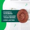 Scotch-Brite Copper Coated Scrubbers, Scouring Pads for Cleaning Tough Baked-On Messes, Metal Scrubbers for Cleaning Dishes, 3 Scrub Pads(Copper)