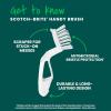 Scotch-Brite Small Utility Brush, Long Lasting Dish Brush with Handle for Scrubbing Cookware, Hands, Tile, Grout, Cutting Boards, and Utensils without Scratching, Antimicrobial, and Rinses Clean(Little Handy Scrubber Brush)