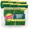 Scotch-Brite Heavy Duty Scrub Sponge, 12 Kitchen Sponges, Designed for Tough Messes in the Kitchen, Lasts 3X Longer*, Best for Cast Iron Skillets, Outdoor Grills, Flexible, Durable & Strong(6 Scrub Sponges)