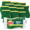 Scotch-Brite Heavy Duty Scrub Sponge, 12 Kitchen Sponges, Designed for Tough Messes in the Kitchen, Lasts 3X Longer*, Best for Cast Iron Skillets, Outdoor Grills, Flexible, Durable & Strong(12 Scrub Sponges)