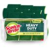 Scotch-Brite Heavy Duty Scrub Sponge, 9 Kitchen Sponges Designed for Tough Messes in the Kitchen that Last 3X Longer*, Best for Cast Iron Skillets and Outdoor Grills, Flexible, Durable, and Strong(9 Scrub Sponges)