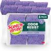 Scotch-Brite Scrub Dots Non-Scratch Scrub Sponge, Rinses Clean, For Washing Dishes and Cleaning Kitchen, 9 Packs of 4 Sponges (36 Total)(6 Scrub Sponges)