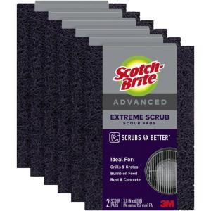 Scotch-Brite Extreme Scrub Scour Pad 77222-R, 2 Each/Pack, 6 Packs/case, 6 Packs per case