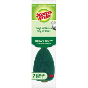 Scotch-Brite Heavy Duty Dishwand Kit, Includes 1 Wand & 8 Refill Pads, Keep Hands Out of the Mess(2 Refills)