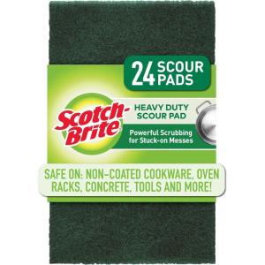Scotch-Brite Heavy Duty Scour Pads, Scouring Pads for Kitchen and Dish Cleaning, 24 Pads
