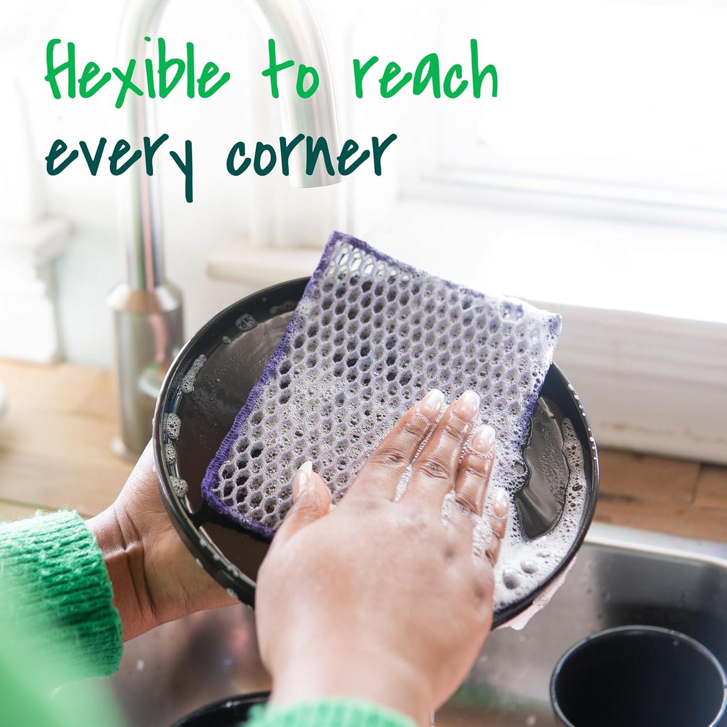 image:imageScotchBrite Stay Clean Scrubbing Dish Cloths Reusable and LongLasting Mesh Dish Rags That Dry Fast to Resist Odors ScratchFree Scrubber Wipes That are Safe on All Surfaces 2 Dish Towels