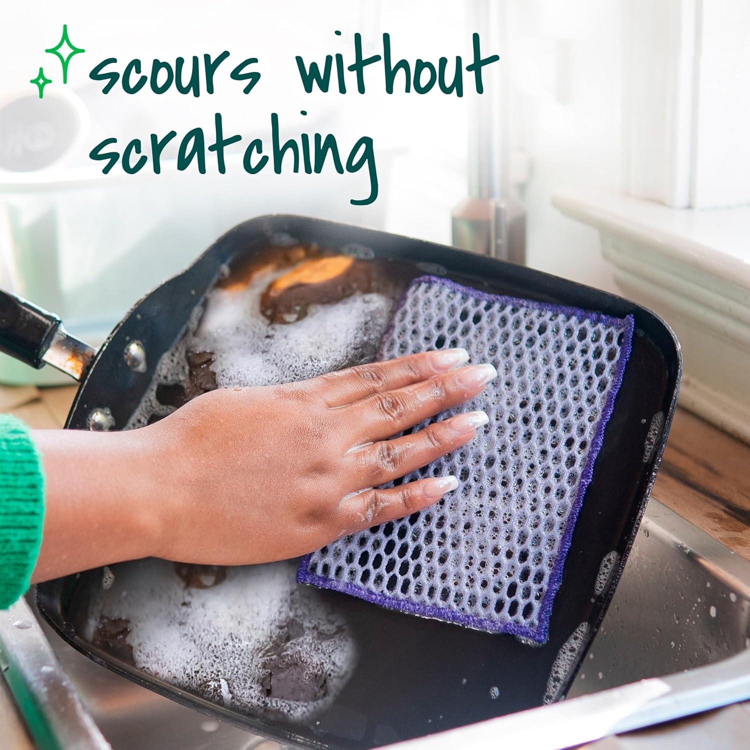 image:imageScotchBrite Stay Clean Scrubbing Dish Cloths Reusable and LongLasting Mesh Dish Rags That Dry Fast to Resist Odors ScratchFree Scrubber Wipes That are Safe on All Surfaces 2 Dish Towels