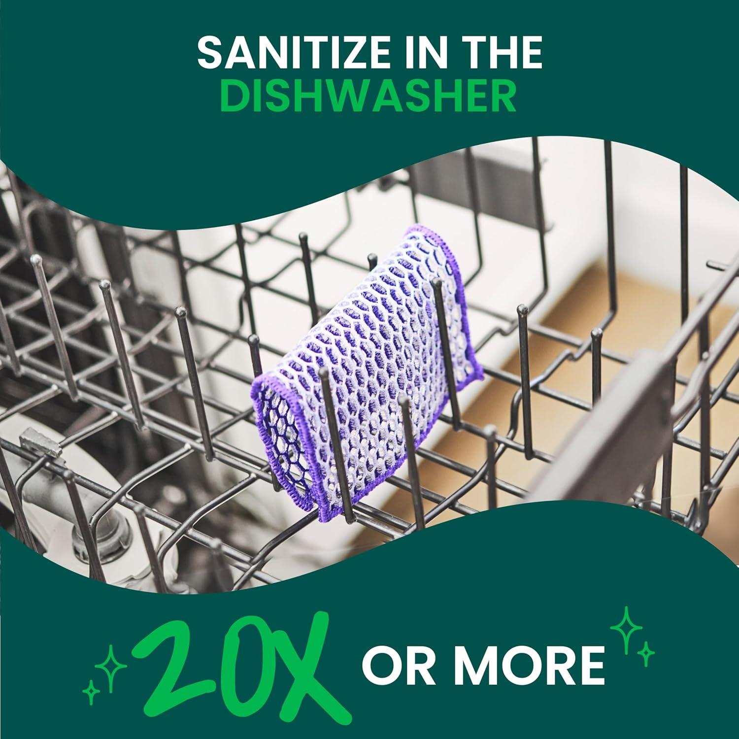 image:imageScotchBrite Stay Clean Scrubbing Dish Cloths Reusable and LongLasting Mesh Dish Rags That Dry Fast to Resist Odors ScratchFree Scrubber Wipes That are Safe on All Surfaces 2 Dish Towels