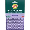 Scotch-Brite® Stay Clean Scrubbing Dish Cloths, Reusable and Long-Lasting Mesh Dish Rags That Dry Fast to Resist Odors, Scratch-Free Scrubber Wipes That are Safe on All Surfaces, 2 Dish Towels