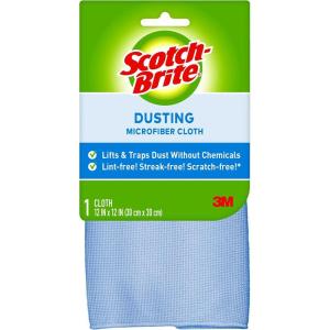 Scotch-Brite Microfiber Dusting Cloth, Blue(1 Count (Pack of 1))