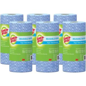 Scotch-Brite Multi-Purpose Wipes, 6 Rolls, 40 Sheets Per Roll, 240 Sheets Total