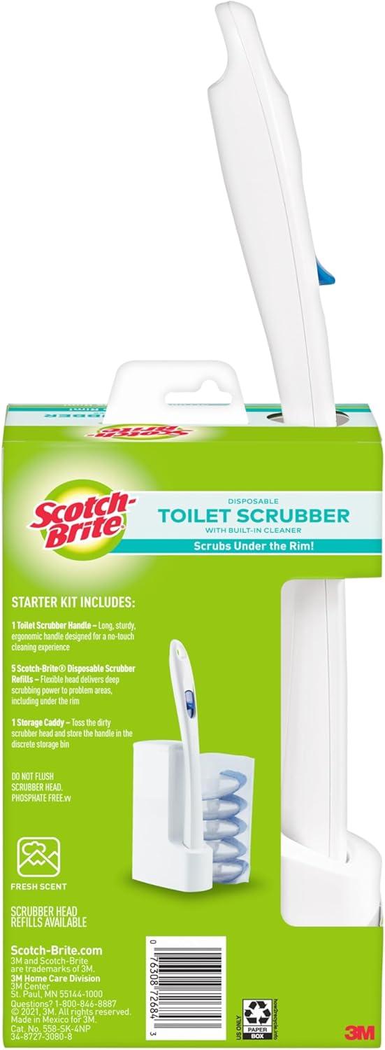image:imageScotchBrite Disposable Toilet Scrubber Refills Removes Rust amp Hard Water Stains 10 Disposable Refills Blue1 Count Pack of 1