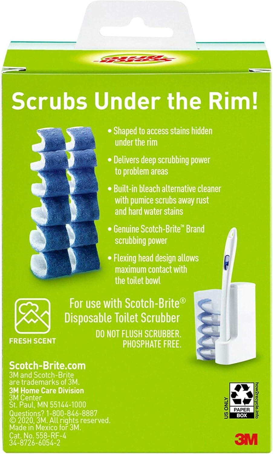 image:imageScotchBrite Disposable Toilet Scrubber Refills Removes Rust amp Hard Water Stains 10 Disposable Refills Blue10 Count Pack of 1