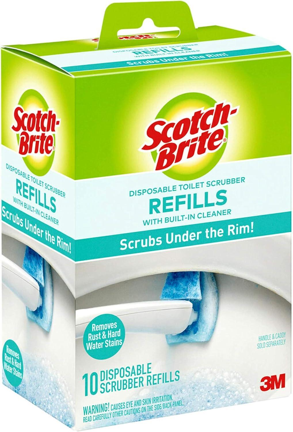 image:imageScotchBrite Disposable Toilet Scrubber Refills Removes Rust amp Hard Water Stains 10 Disposable Refills Blue10 Count Pack of 1