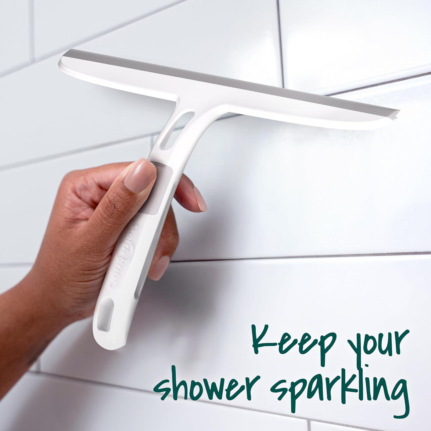 image:imageScotchBrite Dual Blade Squeegee Safe on Mirrors Glass Shower Doors Windows and More 4 Count4 Squeegee Brushes