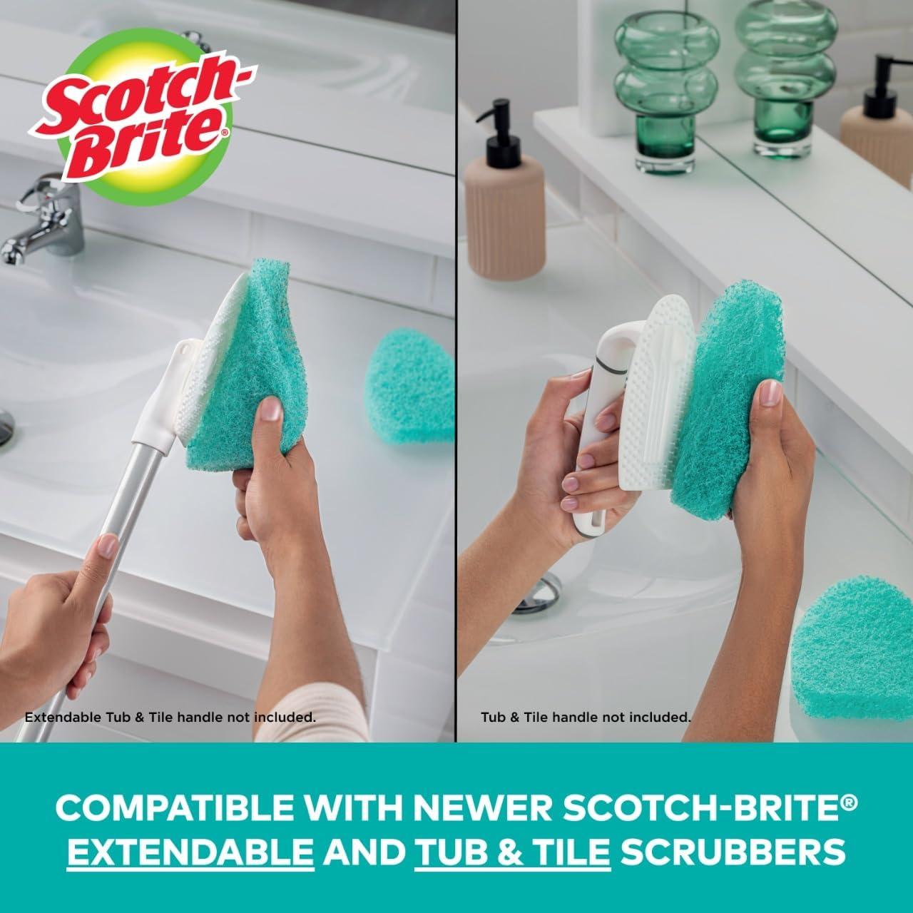 image:imageScotchBrite NonScratch Tub amp Tile Scrubber Refill Pads Pack of 66 Tub Tile Scrubber Refills