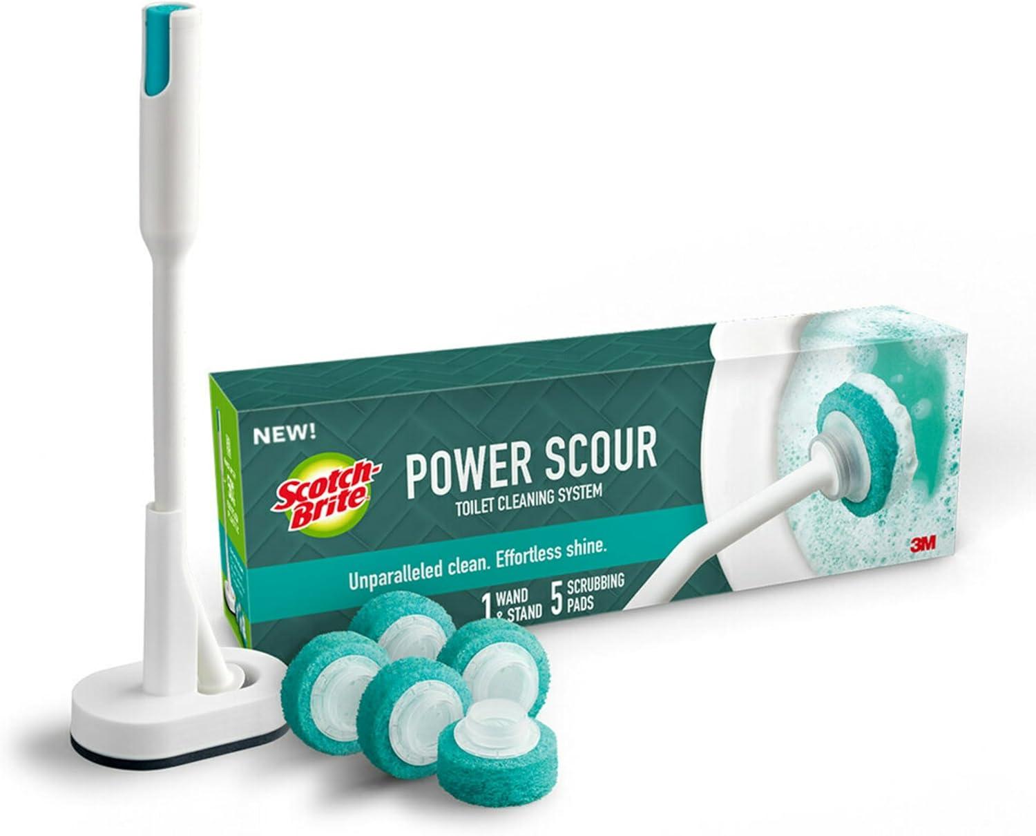 image:imageScotchBrite Power Scour Disposable Scrubbing Pad Refills Disposable Toilet Bowl Cleaner Scrub Pad Tablets 8 Scrubbing Pad Refills1 Count Pack of 4
