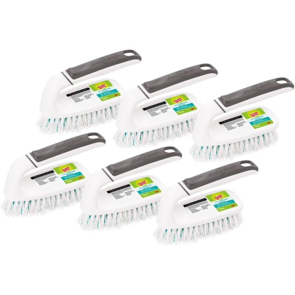 image:imageScotchBrite All Purpose Brush For Tile Floors and Walls Shower Doors Tubs Bathroom Fixtures and More 6 Count6Pack