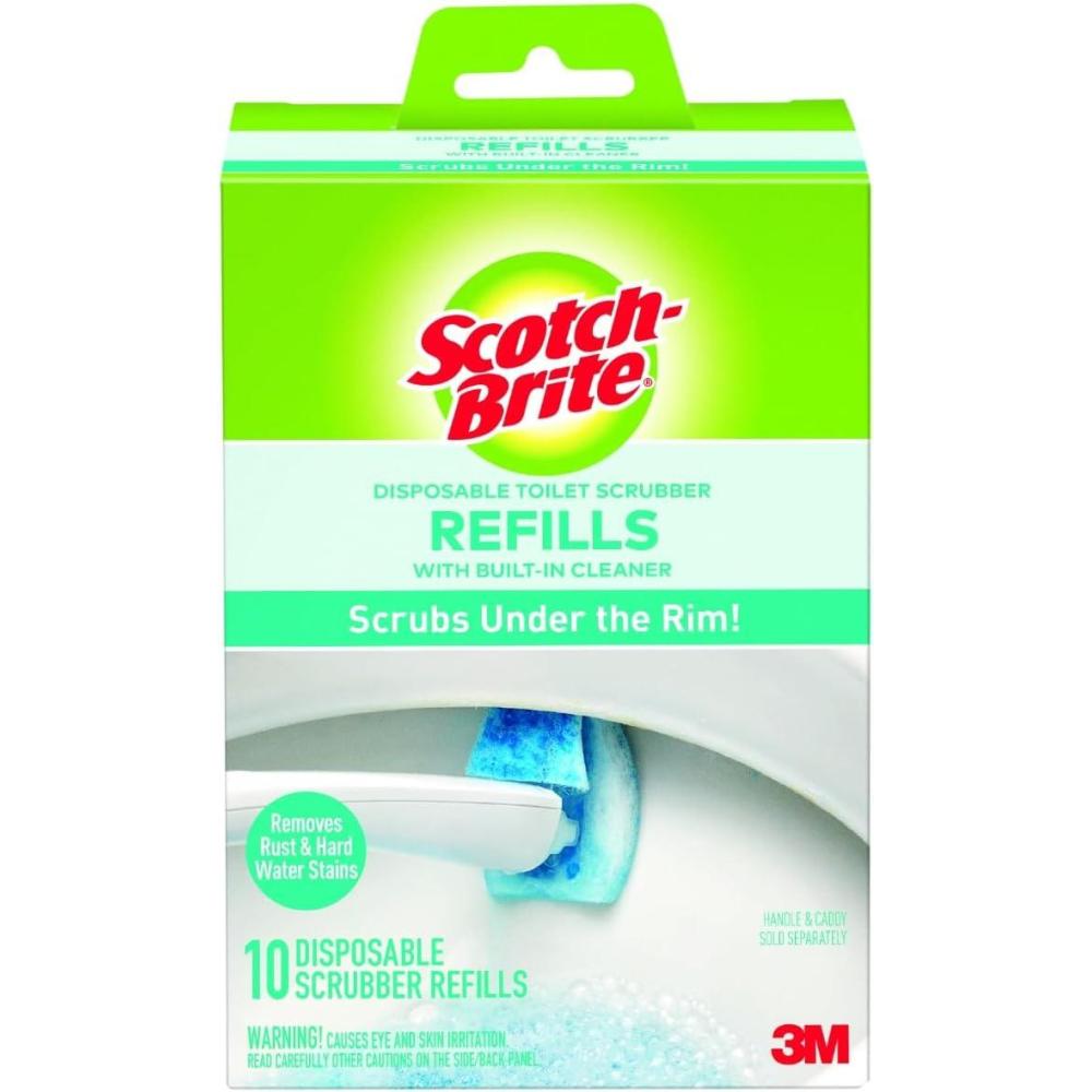 image:imageScotchBrite Disposable Toilet Scrubber Refills Removes Rust amp Hard Water Stains 10 Disposable Refills Blue10 Count Pack of 1