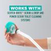Scotch-Brite Power Scour Disposable Scrubbing Pad Refills, Disposable Toilet Bowl Cleaner Scrub Pad Tablets, 8 Scrubbing Pad Refills(1 Count (Pack of 4))