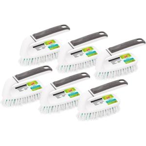 Scotch-Brite All Purpose Brush, For Tile Floors and Walls, Shower Doors, Tubs, Bathroom Fixtures, and More, 6 Count(6-Pack)