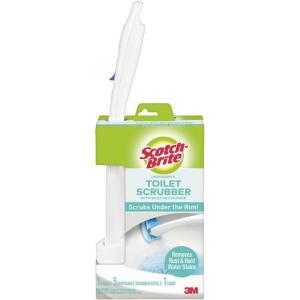 Scotch-Brite Disposable Toilet Scrubber Refills, Removes Rust & Hard Water Stains, 10 Disposable Refills Blue(1 Count (Pack of 1))