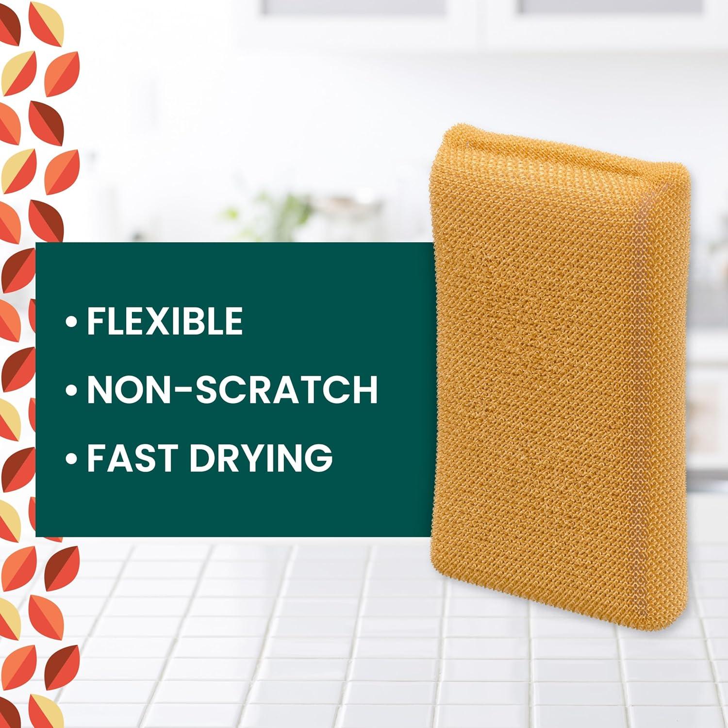 image:imageScotchBrite Brite Harvest Collection 1 Extra Gentle Leafy Clean Kitchen Sponge 3 Pop Up Dish Sponges That Expand with Water and 4 Dobie NonScratch Sponges