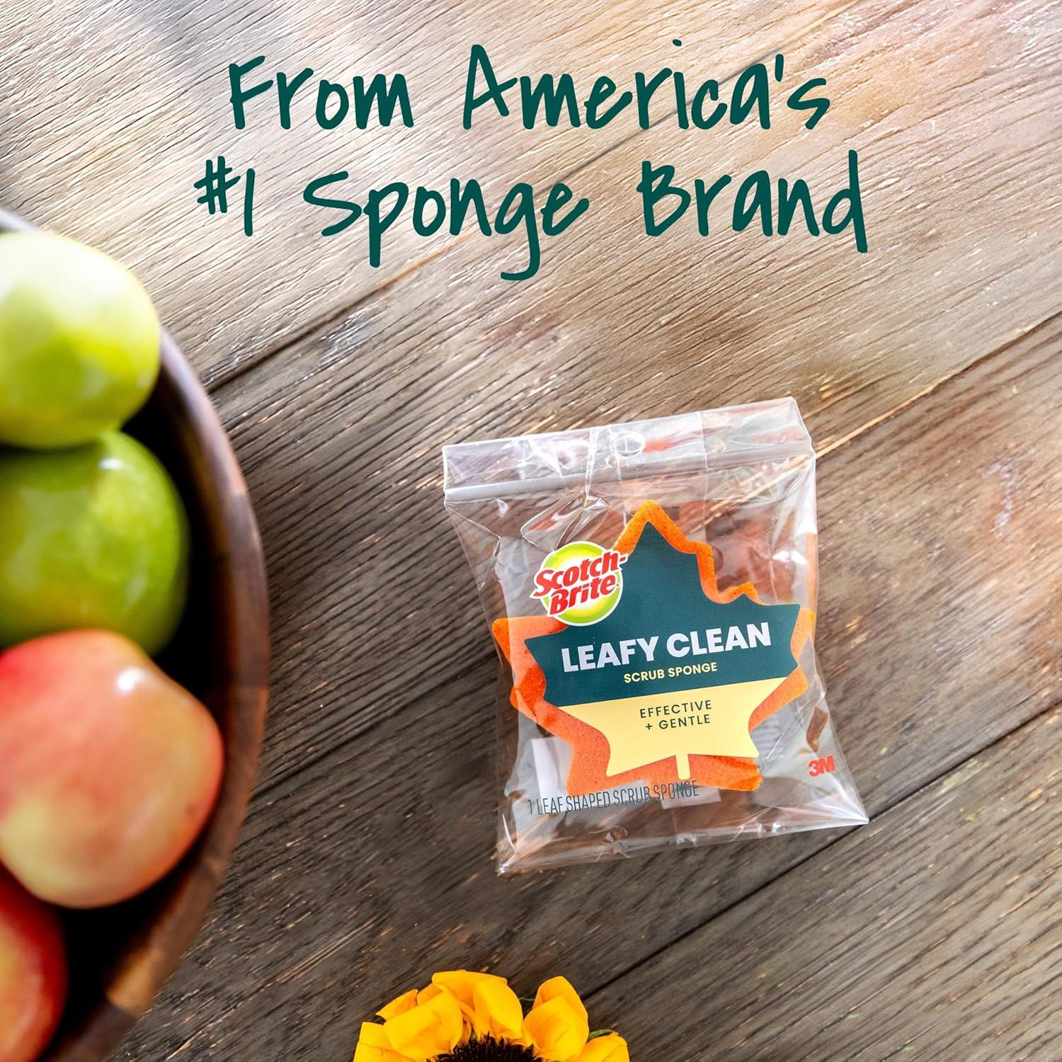 image:imageScotchBrite Brite Harvest Collection 1 Extra Gentle Leafy Clean Kitchen Sponge 3 Pop Up Dish Sponges That Expand with Water and 4 Dobie NonScratch Sponges