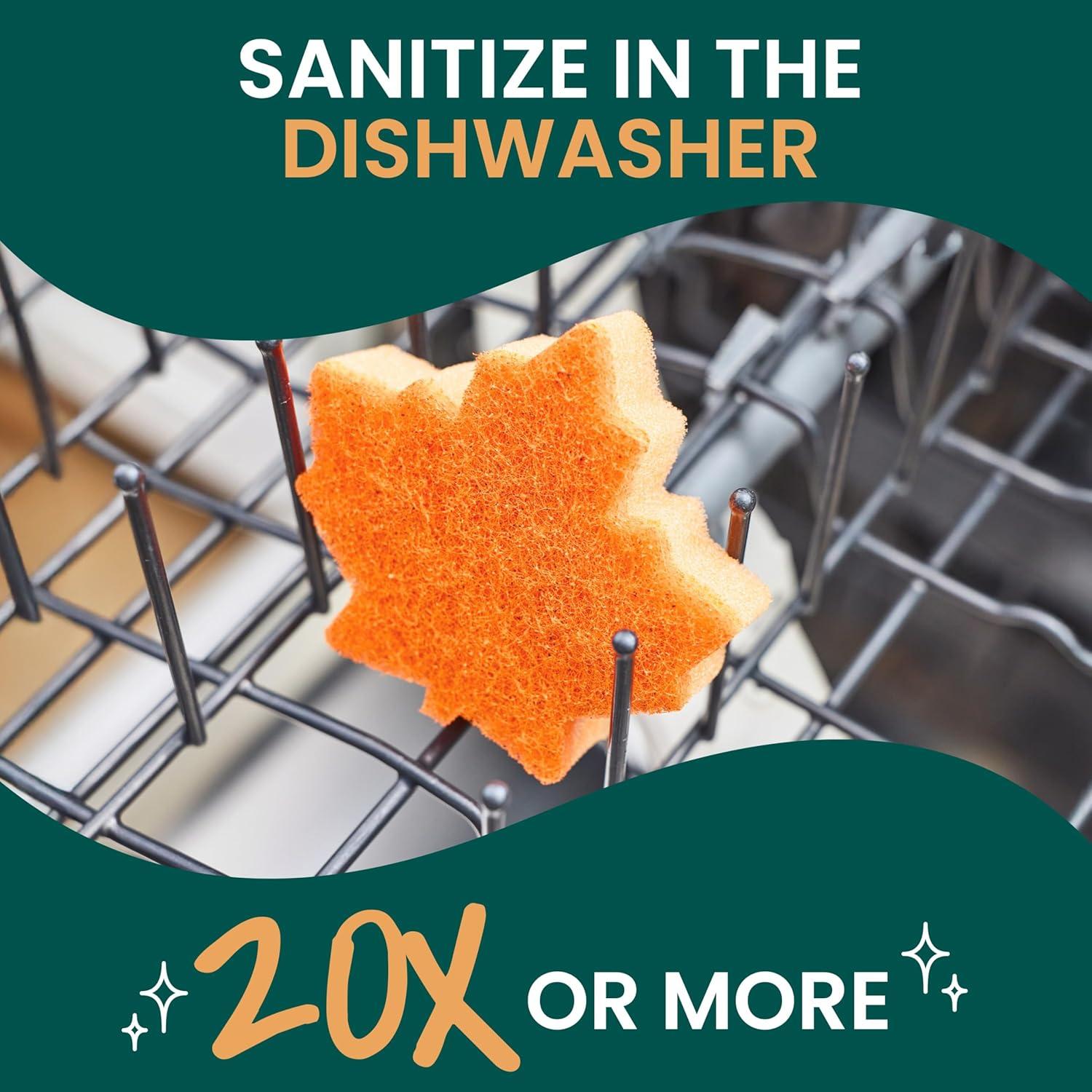image:imageScotchBrite Leafy Clean Scrub Sponge TwoSided Kitchen Sponges for Cleaning Effectively Leaf Shaped Dish Sponges with 100 Recycled Scrubbing Fibers 1 Scrubbing Sponge