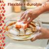 Scotch-Brite Leafy Clean Scrub Sponge, Two-Sided Kitchen Sponges for Cleaning Effectively, Leaf Shaped Dish Sponges with 100% Recycled Scrubbing Fibers, 1 Scrubbing Sponge