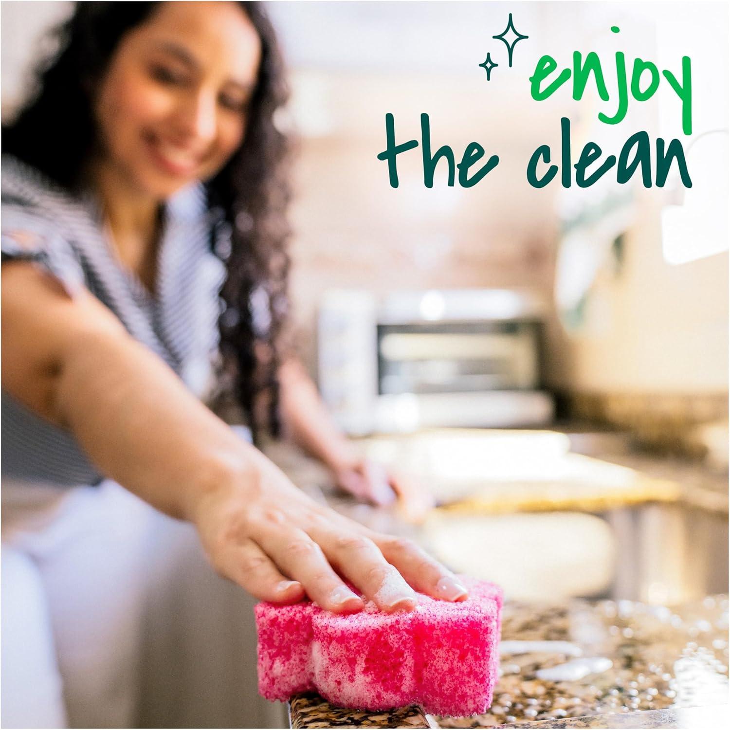 image:imageScotchBrite Flex Scrub Pink NonScratch Dish Sponge with Flexible Shape Non Scratch1 Kitchen Sponge