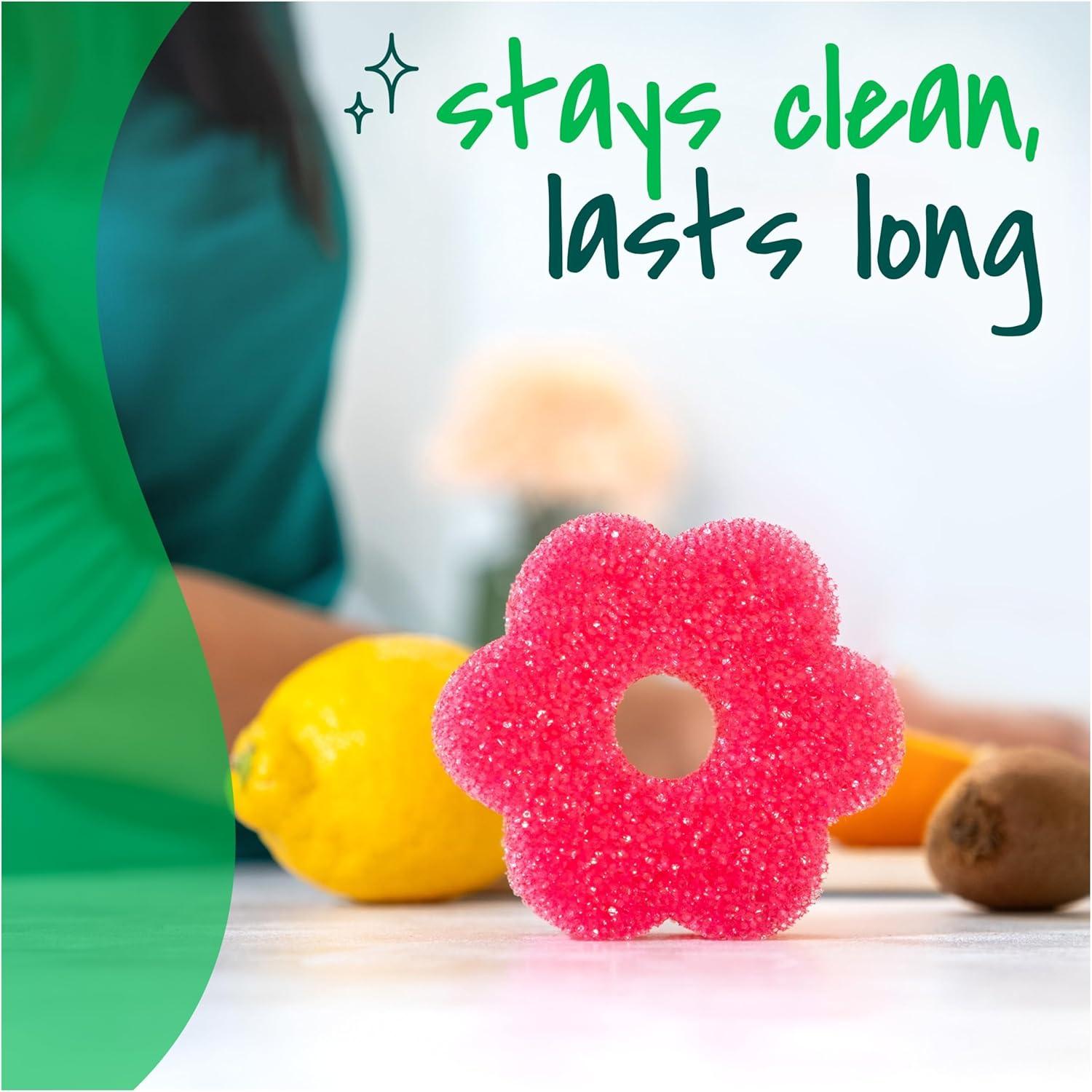 image:imageScotchBrite Flex Scrub Pink NonScratch Dish Sponge with Flexible Shape Non Scratch1 Kitchen Sponge